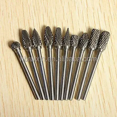 High Performance end mill tungsten carbide rotary burr set