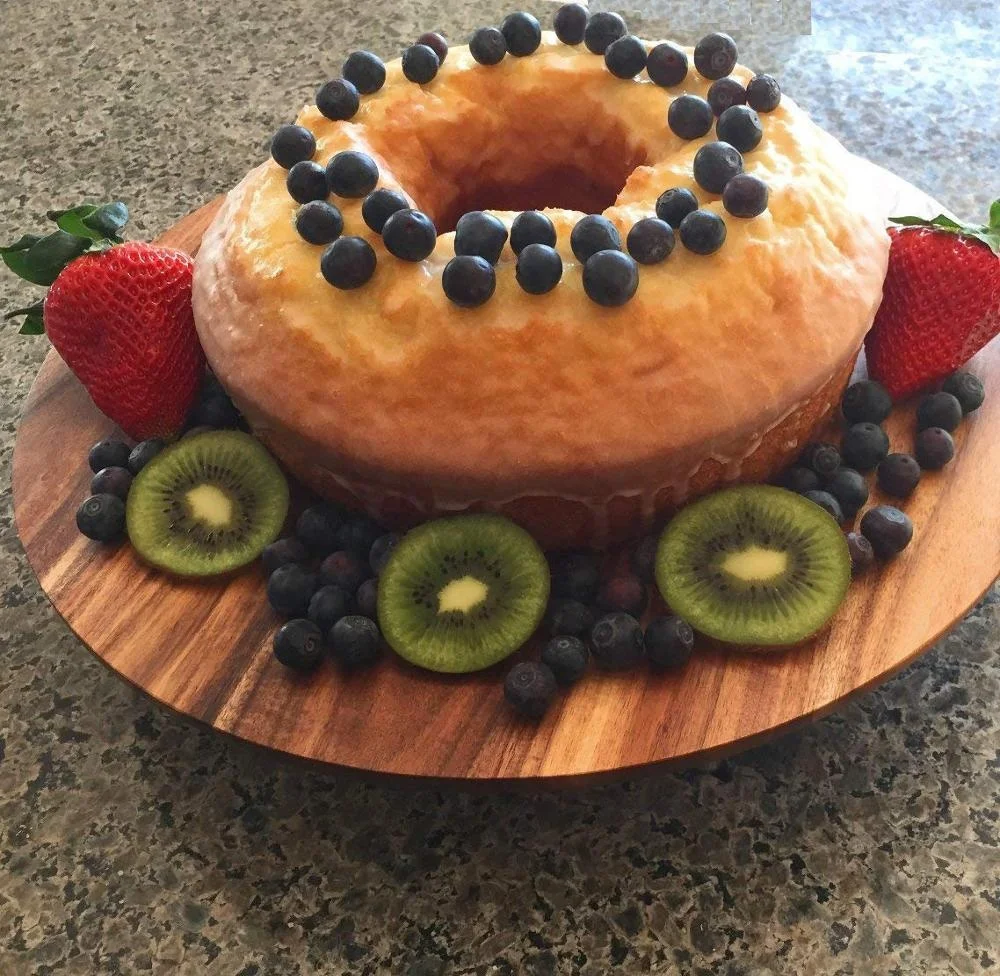 Home furniture Sweet cake stools acacia wood kitchen cake stands