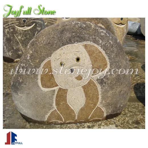 
Natural River Stone Owl Sculpture carvings 