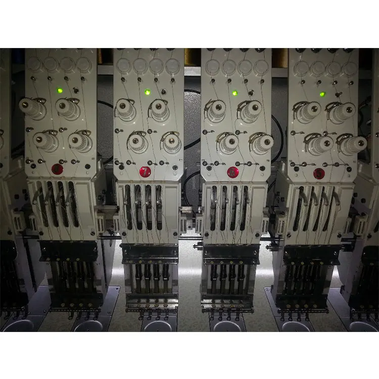 Dahao 5 inch color monitor 4 head flat embroidery machine computerized with USB port