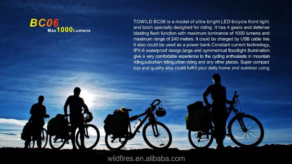 
Original Manufacturer Bike Accessories Bicycle Headlight as a Power Bank with Power Management Function for MTB 