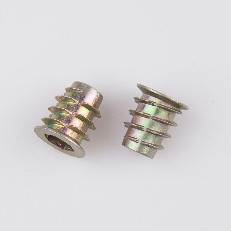 Zinc Plate Barrel Hex Socket  Insert Nut For Wooden Furniture