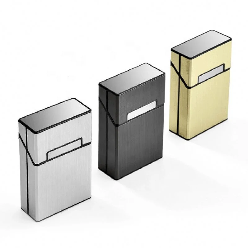 Wholesale waterproof slim aluminum cover cigarette case China cigarette box