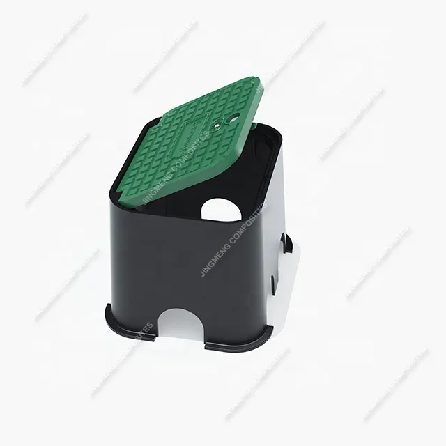 Composite water meter box with hinge and lock