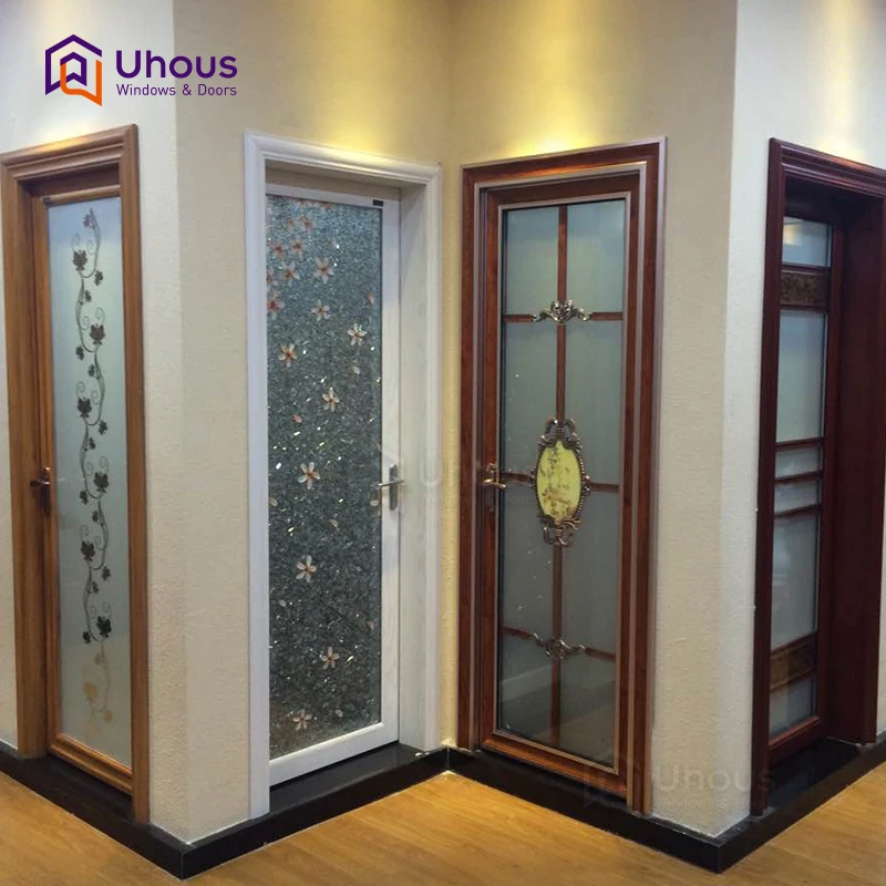 aluminum frosted glass barn door picture double glass panel door