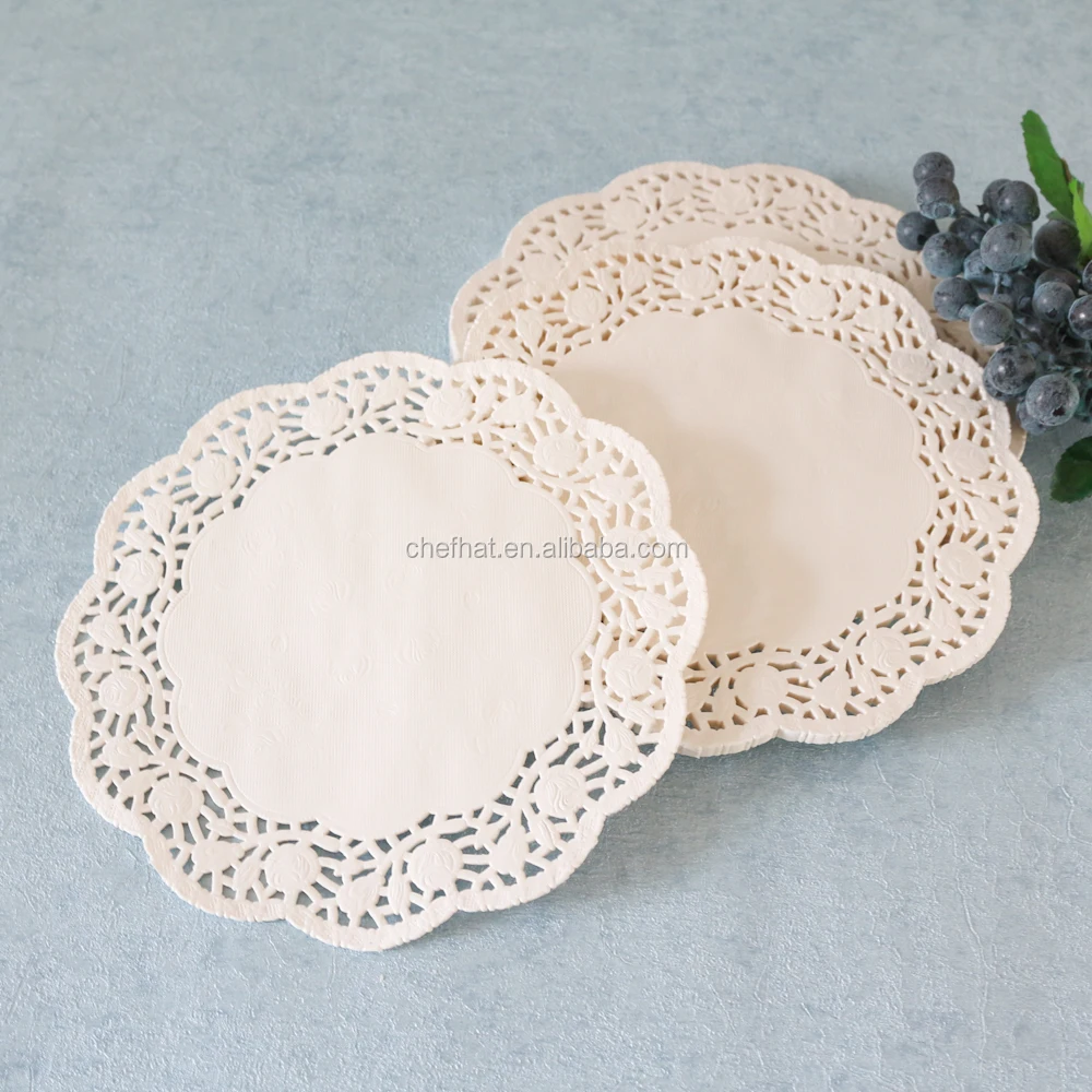Paper tablecloth round white paper Lace doilies to cardmaking/art doyley/wedding card