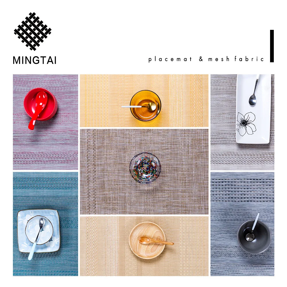 Хорошее качество, недорогая цветная безопасная для мытья в посудомоечной машине, пластиковая виниловая Подставка под горячую еду для ресторана, кофе, коврик для обеденного стола из ПВХ