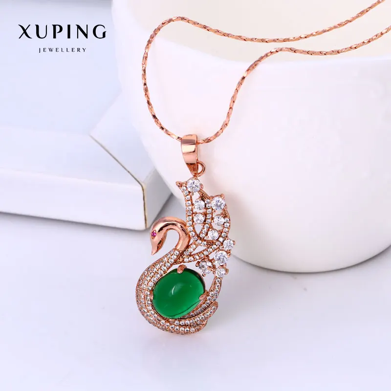 XL4064 xuping semi-precious stone jewelry fashion ruby gemstone pendant necklace jewelries