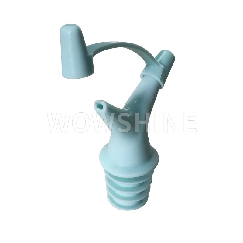 Wowshine Silicone Vacuum Seal Screw Design Wine Bottle Stopper Dual-port Pourer Device