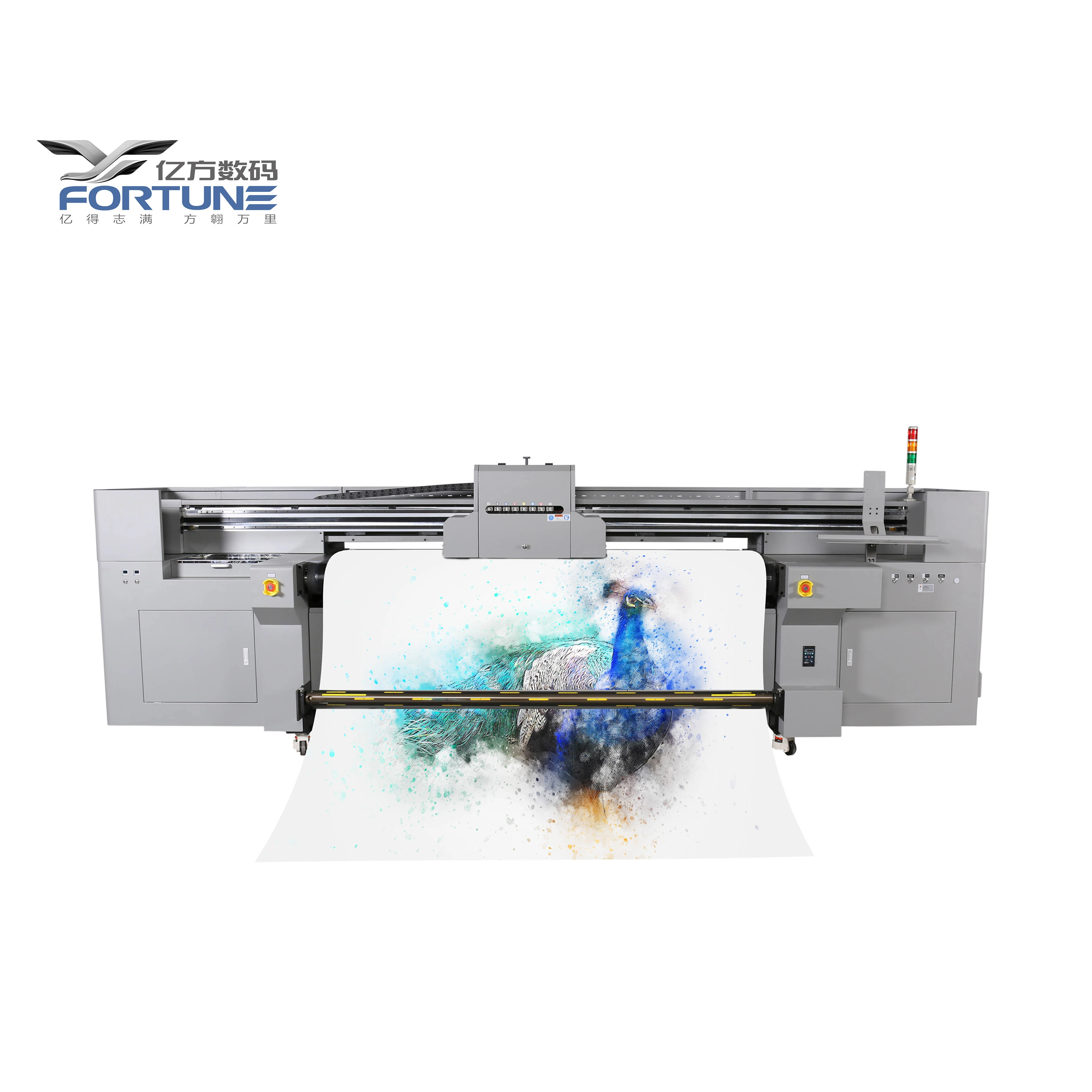 Fortune YF-2200G  Hybrid UV Printer With Roll and Flatbed System for leather printing