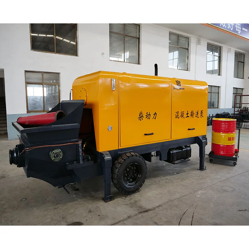 40m3/h Diesel hydraulic trailer concrete transportation pump for sale