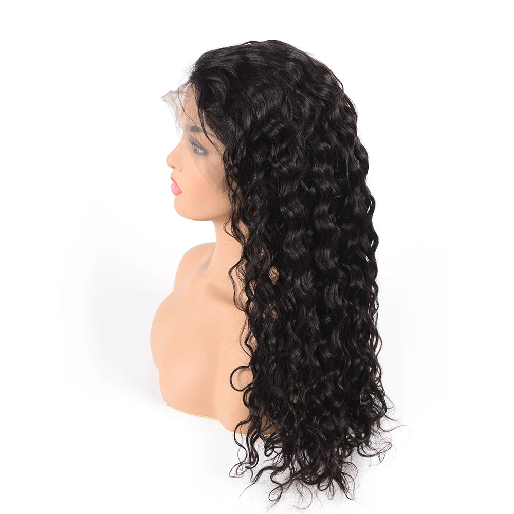 Water Wave Wigs For Black Women Wet And Wavy Bundles With Frontal 13*4 Lace Frontal Wig With Baby Hair