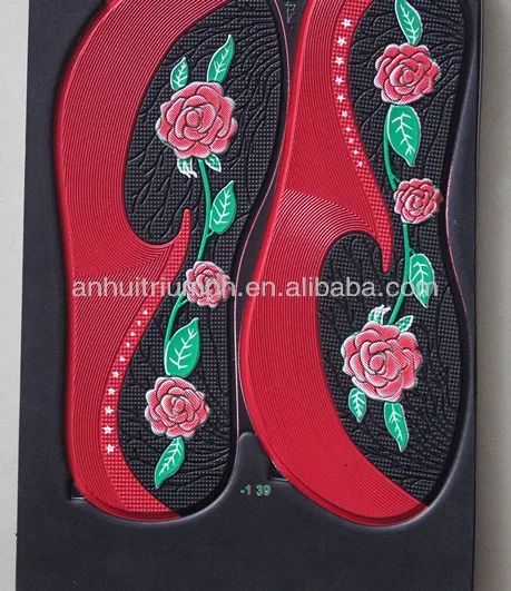 The shoe materials with eva sheets embossed