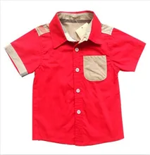 Boys shirts lovely cotton short sleeves shirts boy shirts England style kids clothes high quality plaid