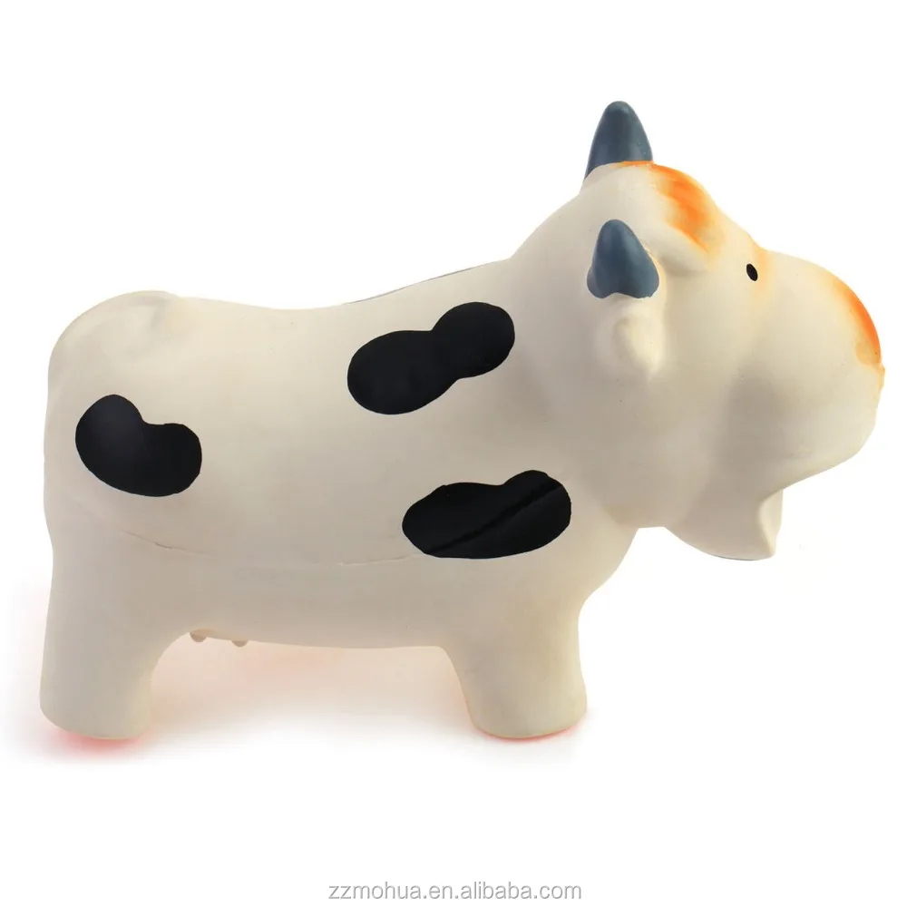 hot selling natural rubber latex cow shape squeaky chew  in pet toy manufacturer pet dog toys