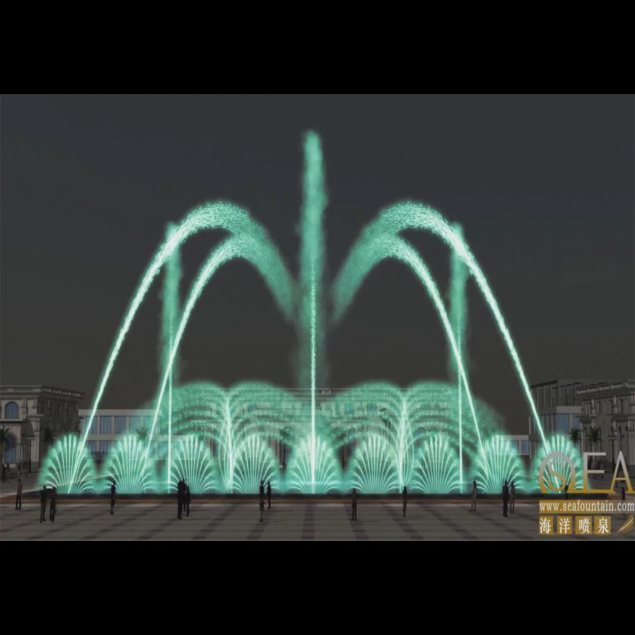 Multicolored shining manufacturer multimedia fountain Chinese experienced factory