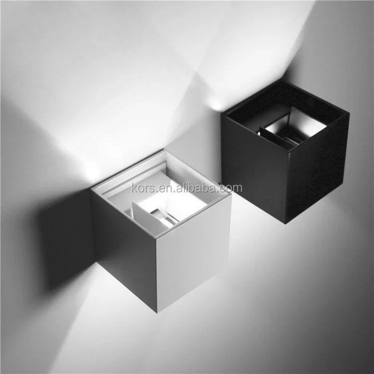 led wall lamp indoor modern loft mounted vanity lighting fixtures outdoor home decorative cube up and down wall light