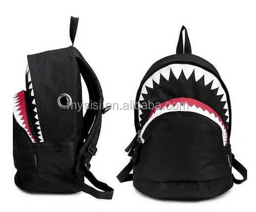 New Arrival Travel Shark Shape Design New Fashion Girls Backpack Bag