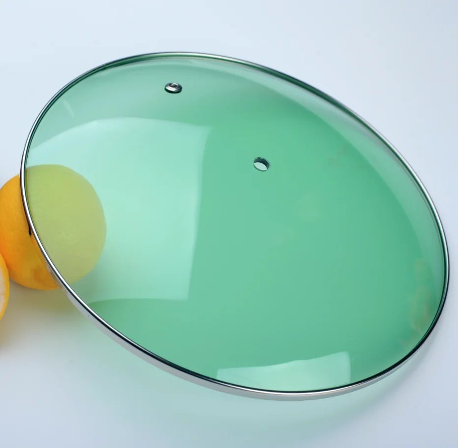Good quality glass lid with steam hole for cover glass tempered