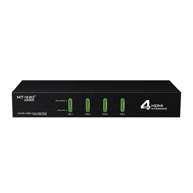 Mt-Viki Auto Scan Hd 4K 4 Port Usb Kvm Switch Hdmi