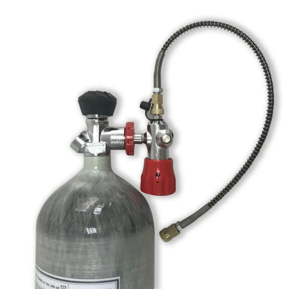 6.8L Carbon Fiber Cylinder CE Valve And Filling station Scuba Diving Oxygen Tank