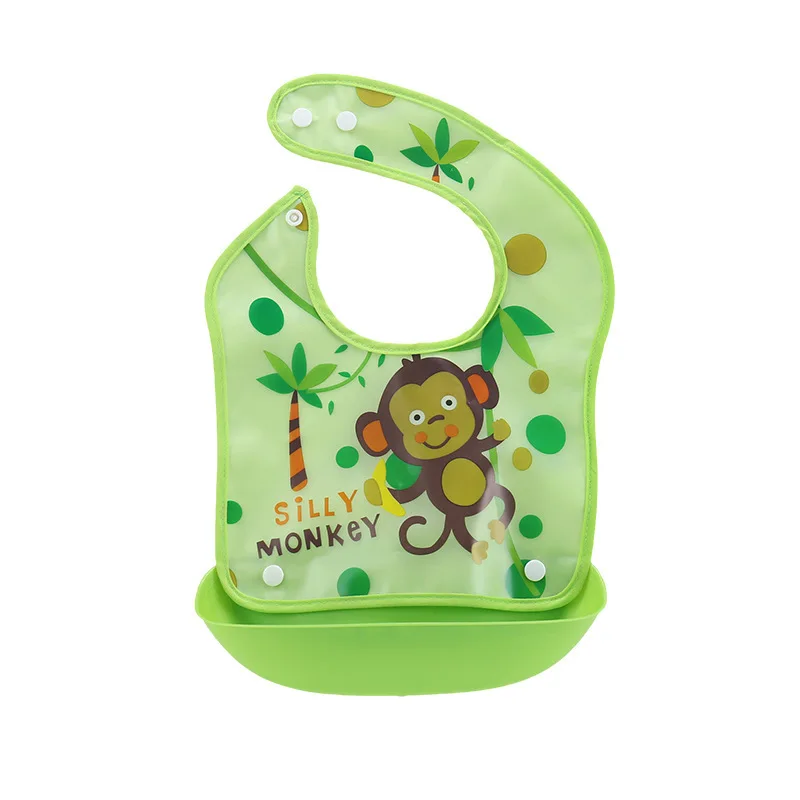 Baby  detachable bib waterproof disposable rice noodle bib baby print feeding rice meal rice bowl saliva towel