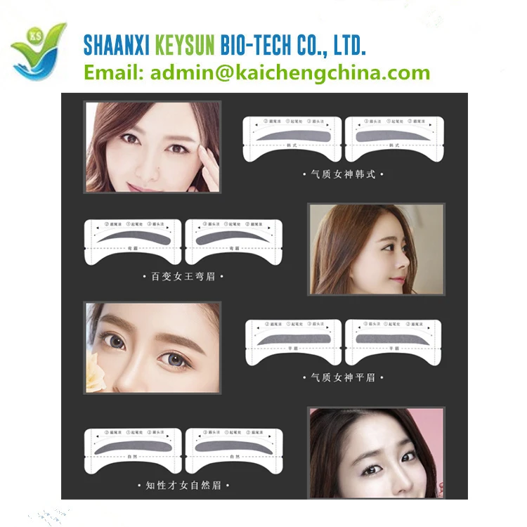 
2018 wholesale Beauty Tools Plastic DIY Eye Brow Shaping Stencils Eyebrow Template Stencil 