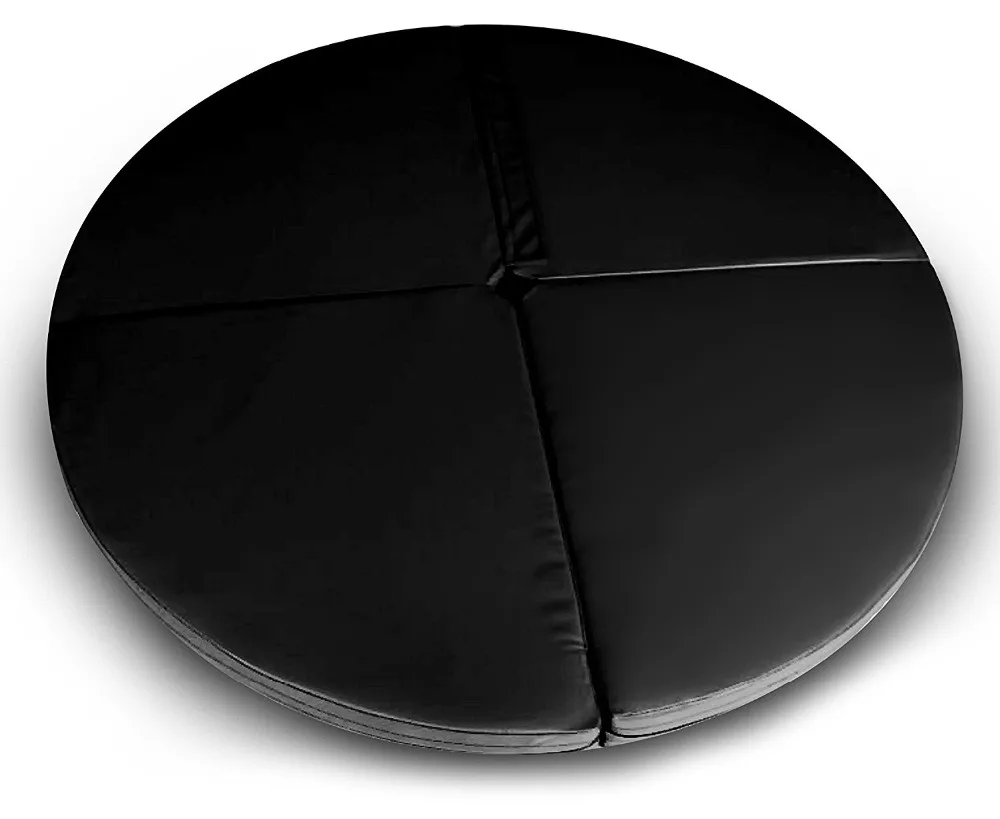 Portable Folding Floor Circular Pole Dance Mat Yoga Exercise Safety PVC Cushion