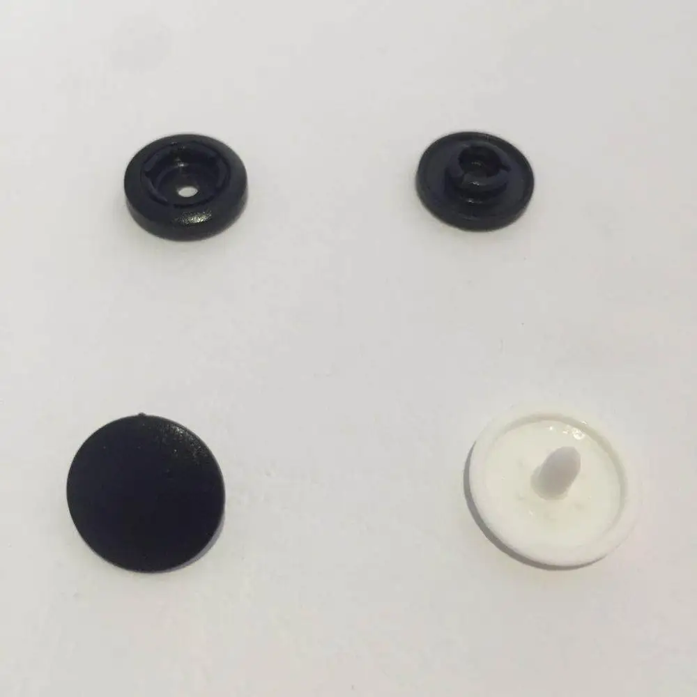 Wholesale dyeing round plastic children garment combined snap button with plastic fastener