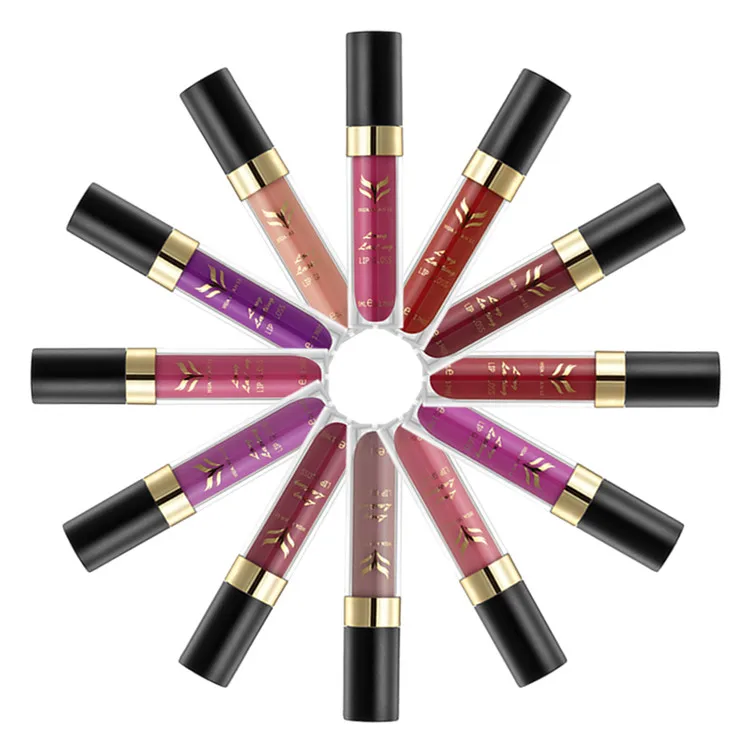 High quality unique lip gloss container lip gloss with led light and mirror