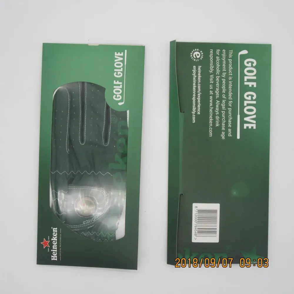 Customized full printed golf gloves cardboard paper packing box