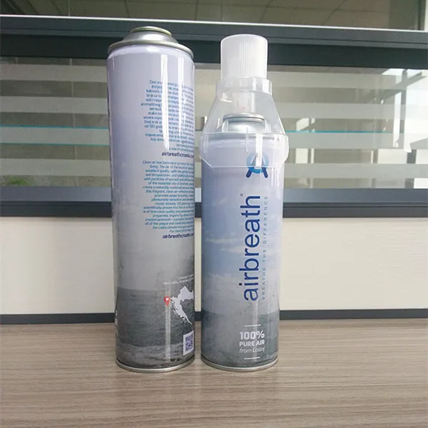 
Aerosol spray oxygen in can with valve and mask 