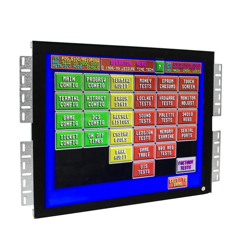 19 inch (4:3) POG  WMS Touch Monitors 3M Controller Screen Open Frame LCD Game Monitors