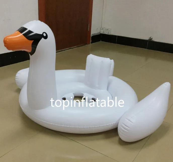 inflatable white swan ride on for BABY kids pool swimming floating seat water playing in summer