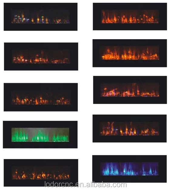 Imitation decorative electric fireplace with led lights