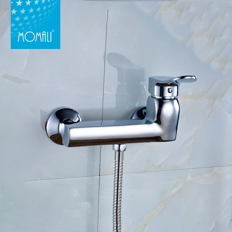 Высокая рычаг настенный дома ванна смеситель для душа