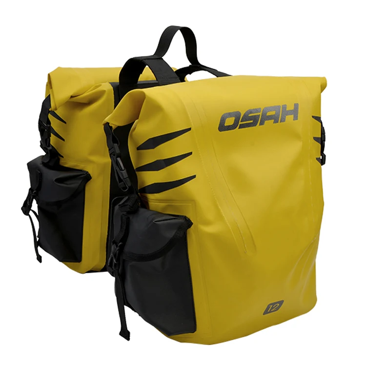 2019 Yellow motorcycle pannier bag bicycle bag pannier waterproof bicycle rear pannier bag