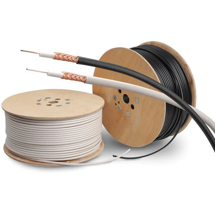 2 Core Cu/cca Wire RG59+2C CCTV Coaxial Cables for Camera PVC  RG 59+2C CCS / CU with 2C Power Wire Foam PE