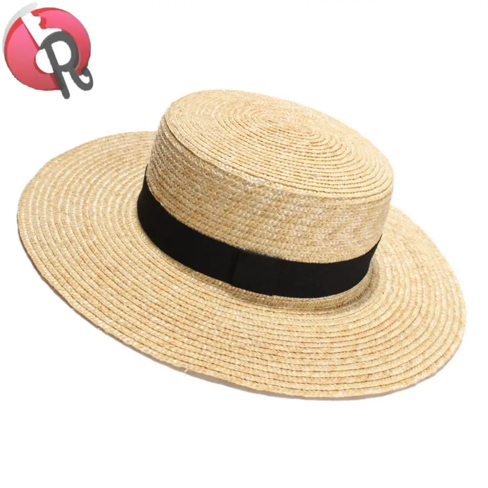 natural Straw Hat wide brim Boater Hat sunshade fedora fashion hat
