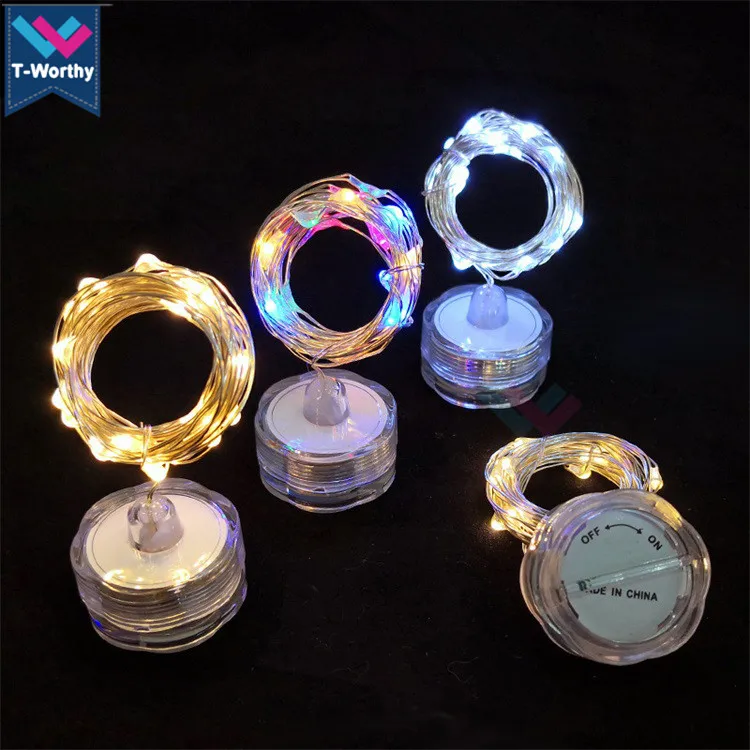 Christmas Decoration Copper Wire Mini Button Battery Powered Waterproof Led String Lights