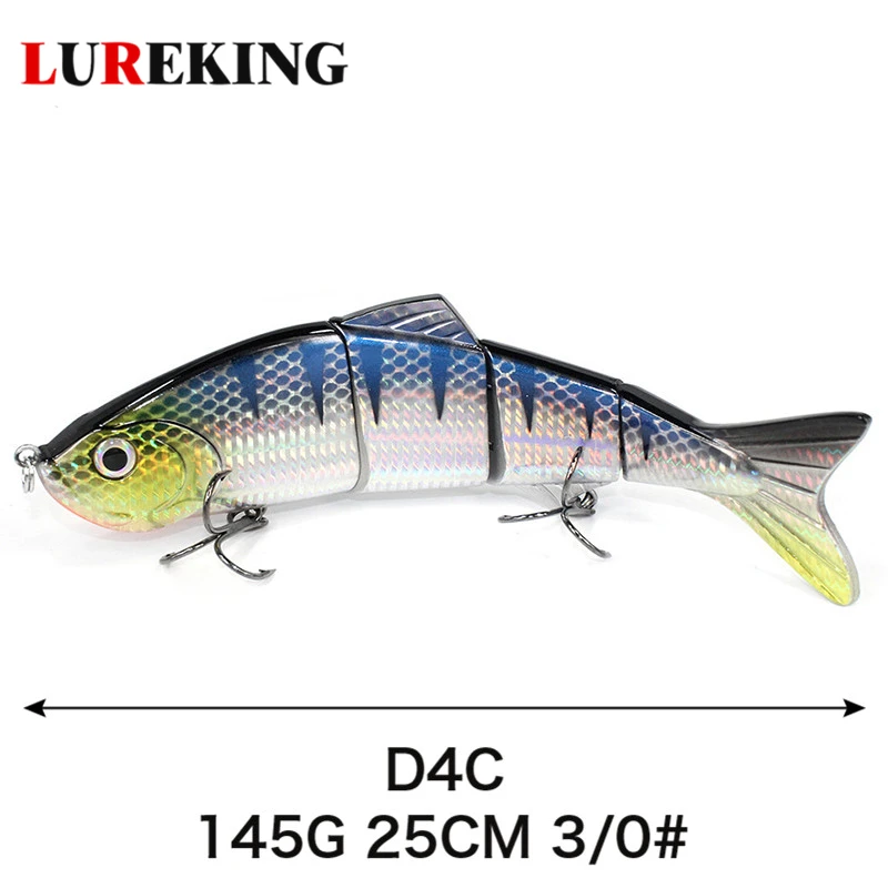4 Sections Artificial Hard Multi Jointed Fishing Lure 250mm 145g Big Fish Lure Wobbler Musky Saltwater Sectional Fishing Lures