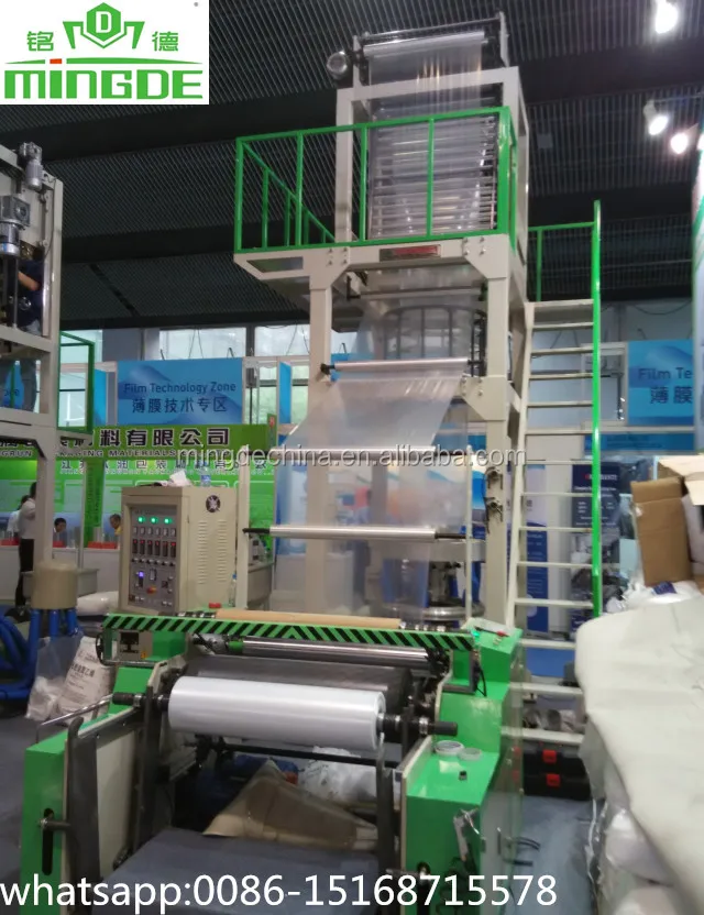 Multi color screw two color striped extruder HDPE film blowing machinery double color winder blown film extruder machine