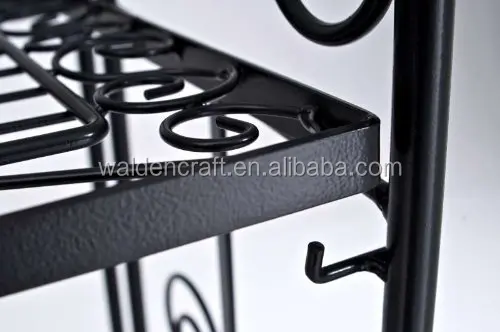 Outdoor indoor metal 5 tier plant stands iron shelf