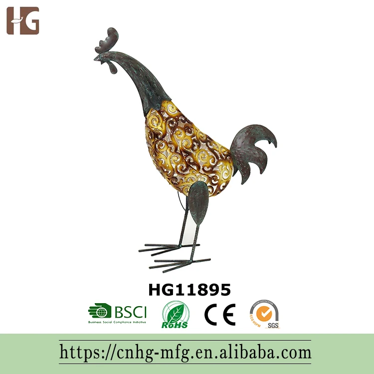 Top Quality Reasonable Price Porcelain rooster metal crafts