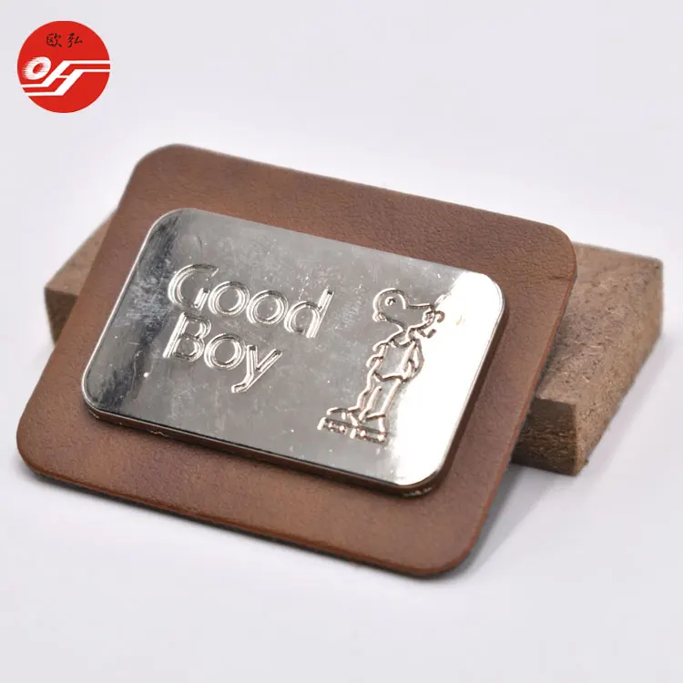 Wholesale Brand Logo Design Leather Label Tag for Bags