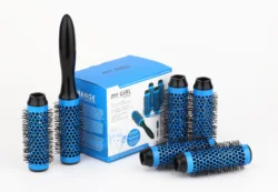 Thermal Ceramic Round ionic Hair Curling brush with Removable Handle