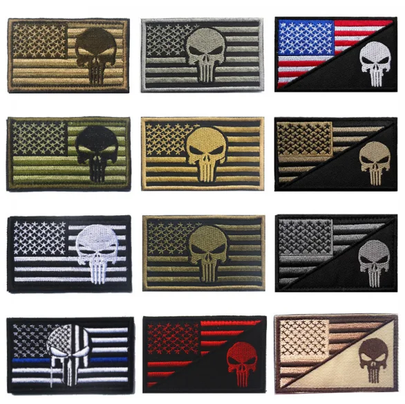 How to make USA Flag Embroidery Patches Iron on Applique