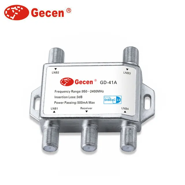 4 IN 1 ORIGINAL STRONGEST  GECEN DISEQC SWITCH GD-41A WITH VERY GOOD QUALITY