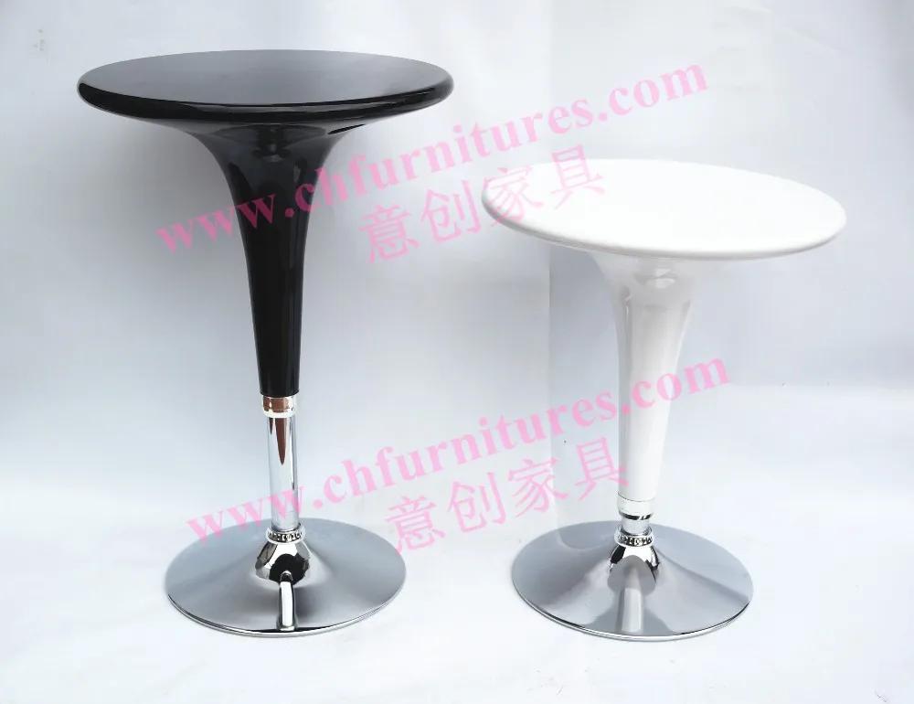 Dia 80cm round plastic high bar foldable party cocktail table
