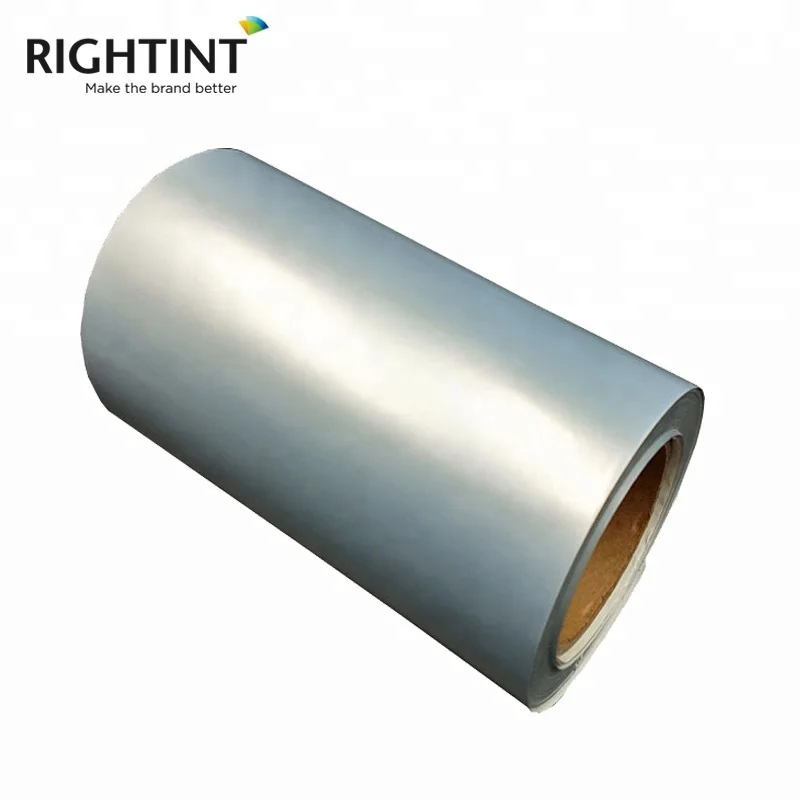 Matt Silver Pet Self Adhesive Backed Mylar Paper Rolls for flexo printing